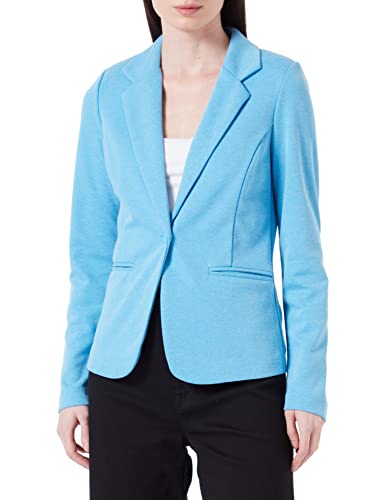 ICHI IHKATE PIQUE BL Damen Blazer Kurzblazer Jacke Ein-Knopf-Blazer mit Stretch, Größe:L, Farbe:Blithe (174336) von ICHI