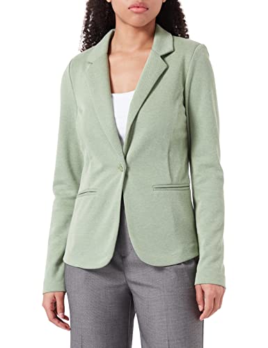 ICHI IHKATE Pique BL Damen Blazer Kurzblazer Jacke EIN-Knopf-Blazer mit Stretch, Größe:2XL, Farbe:Willow Bough (180119) von ICHI