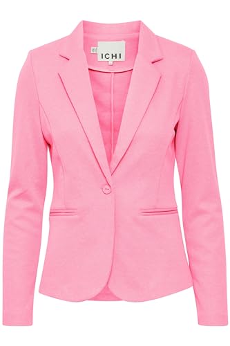 ICHI IHKATE Pique BL Damen Blazer Kurzblazer Jacke EIN-Knopf-Blazer mit Stretch, Größe:XXL, Farbe:Super Pink (172625) von ICHI