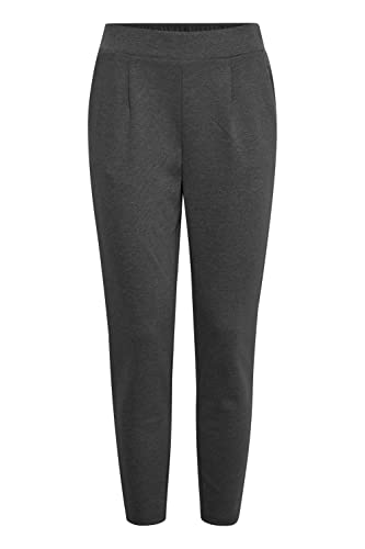 ICHI IHKATE Pique PA Damen Sweathose Sweatpants Relaxhose mit Stretch Enger Schnitt, Größe:L, Farbe:Black (194008) von ICHI