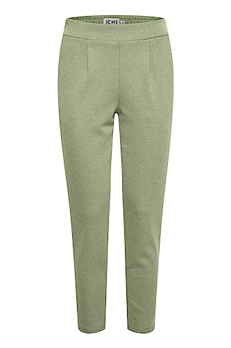 ICHI IHKATE Pique PA Damen Sweathose Sweatpants Relaxhose mit Stretch Enger Schnitt, Größe:M, Farbe:Willow Bough (180119) von ICHI