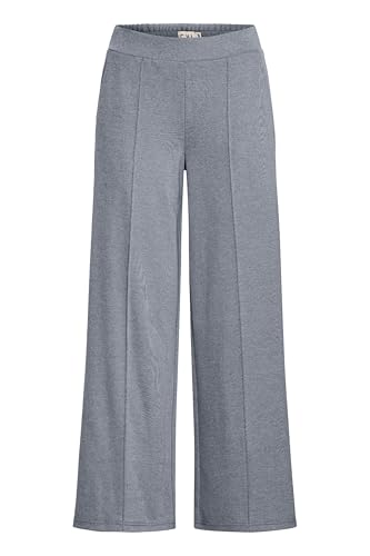 ICHI IHKATE Pique PA3 Damen Hose Stoffhose mit Stretch Elastikbund weiter Schnitt, Größe:XL, Farbe:Medieval Blue (193933) von ICHI