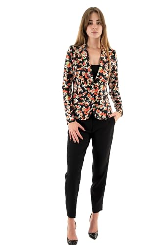 ICHI IHKATE Print BL18 Damen Blazer Jackenblazer 74% Polyester, 22% Viskose, 4% Elasthan Regular fit, Größe:M, Farbe:Total Eclipse Multi AOP (202709) von ICHI