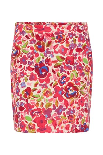 ICHI IHKATE Print SK11 Damen Minirock Rock 74% Polyester, 22% Viskose, 4% Elasthan Regular fit, Größe:XXL, Farbe:Love Potion Flower AOP (202925) von ICHI