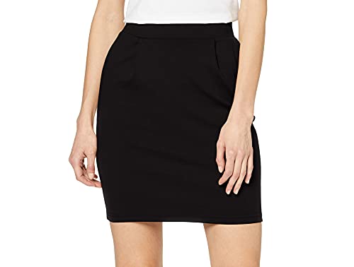 ICHI IHKATE SK Damen Kurzer Rock Minirock mit Stretch und Elastikbund, Größe:M, Farbe:Black (10001) von ICHI
