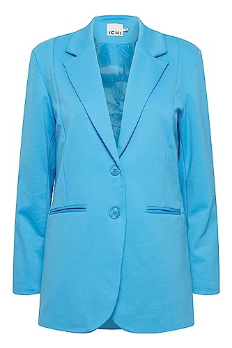 ICHI IHKATE SUS OVERSIZE BL Damen Blazer Longblazer Jacke Long-Blazer mit Knöpfen Stretch und Reverskragen, Größe:M, Farbe:Blithe (174336) von ICHI