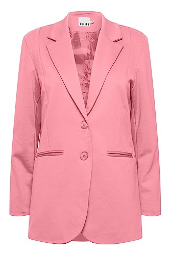 ICHI IHKATE SUS Oversize BL Damen Blazer Longblazer Jacke Long-Blazer mit Knöpfen Stretch und Reverskragen, Größe:2XL, Farbe:Chateau Rose (172120) von ICHI