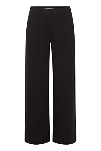 ICHI IHKATE SUS Office Wide PA Damen Hose Stoffhose mit Stretch gerader Schnitt, Größe:2XL, Farbe:Black (194008) von ICHI