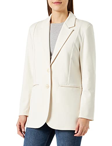 ICHI IHKATE SUS Oversize BL Damen Blazer Longblazer Jacke Long-Blazer mit Knöpfen Stretch und Reverskragen, Größe:L, Farbe:Birch (130905) von ICHI