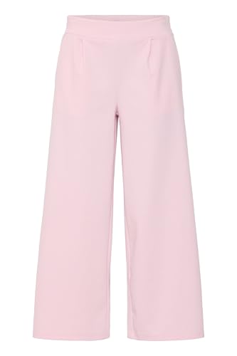 ICHI IHKATE SUS Wide PA Damen Hose Stoffhose mit Stretch gerader Schnitt Elastikbund Crop Länge, Größe:L, Farbe:Light Lilac (122903) von ICHI