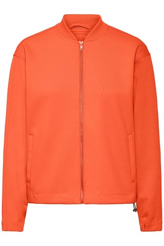 ICHI IHKate Damen Übergangsjacke Jacke Zip-Jacke mit Gummizug Reißverschluss Loose fit, Größe:L, Farbe:Fiesta (171564) von ICHI