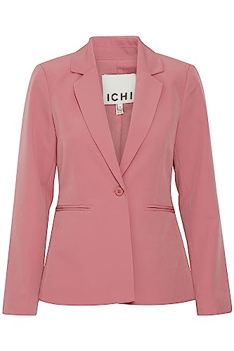 ICHI IHLEXI BL Damen Blazer Kurzblazer Jacke EIN-Knopf-Blazer mit Stretch und Reverskragen, Größe:34, Farbe:Heather Rose (171608) von ICHI