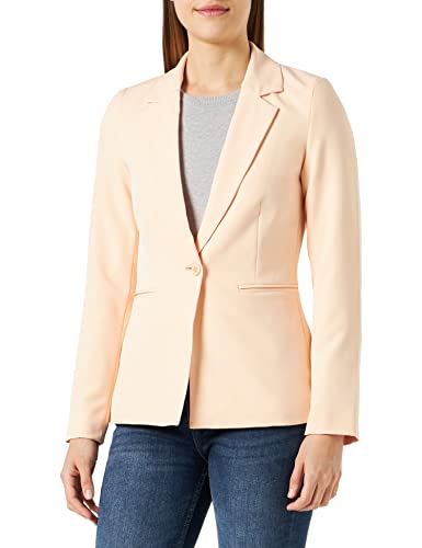 ICHI IHLEXI BL Damen Blazer Kurzblazer Jacke Ein-Knopf-Blazer mit Stretch und Reverskragen, Größe:38, Farbe:Bleached Apricot (120917) von ICHI