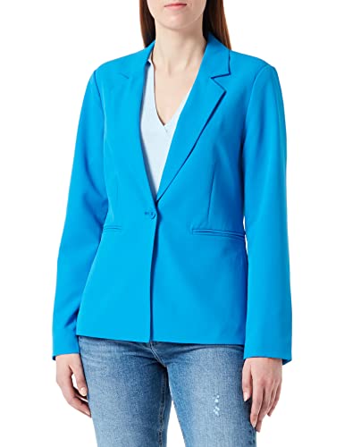 ICHI IHLEXI BL Damen Blazer Kurzblazer Jacke Ein-Knopf-Blazer mit Stretch und Reverskragen, Größe:38, Farbe:Indigo Bunting (184250) von ICHI