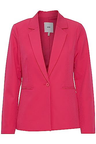 ICHI IHLEXI BL Damen Blazer Kurzblazer Jacke EIN-Knopf-Blazer mit Stretch und Reverskragen, Größe:42, Farbe:Fuchsia Purple (182436) von ICHI