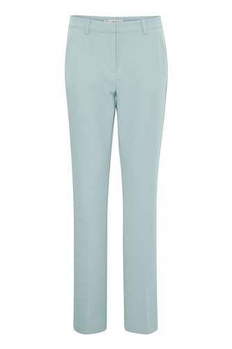 ICHI IHLEXI PA Damen Stoffhose Hose mit Eingrifftaschen Gürtelschlaufen Bügelfalten elastisch Regular fit, Größe:40, Farbe:Ether (144506) von ICHI