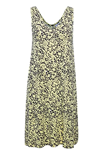 ICHI Damen IHLISA DR21 Kleid, 201907/French Vanilla Animal, M von ICHI