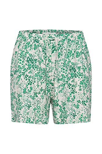 ICHI IHLISA SHO7 Damen Chino Shorts Bermuda Kurze Hose mit Allover-Print, Größe:M, Farbe:Holly Green Print (201165) von ICHI