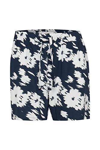 ICHI IHLISA SHO7 Damen Chino Shorts Bermuda Kurze Hose mit Allover-Print, Größe:S, Farbe:Total Eclipse Flower Print (201163) von ICHI