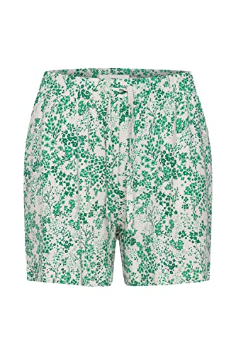 ICHI IHLISA SHO7 Damen Chino Shorts Bermuda Kurze Hose mit Allover-Print, Größe:XXL, Farbe:Holly Green Print (201165) von ICHI