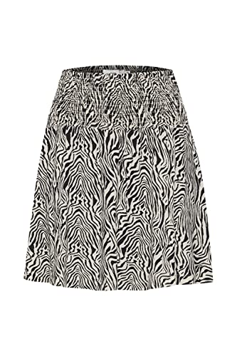 ICHI IHLISA SK7 Damen Rock kurzer Rock Minirock mit Allover-Print Regular-Fit, Größe:M, Farbe:Birch (130905) von ICHI