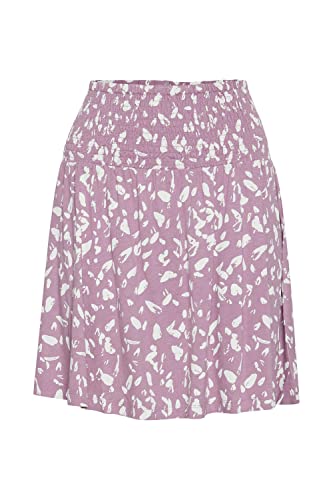 ICHI IHLISA SK7 Damen Rock kurzer Rock Minirock mit Allover-Print Regular-Fit, Größe:M, Farbe:Lavender Mist (163307) von ICHI