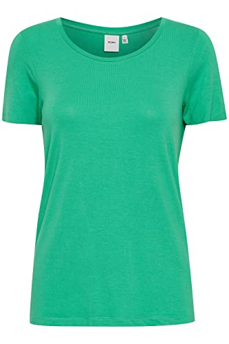 ICHI IHLISA SS5 Damen T-Shirt Kurzarm Shirt mit Rundhalsausschnitt, Größe:M, Farbe:Holly Green (165932) von ICHI