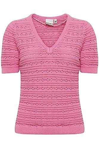 ICHI IHMARION S2-20118211 Damen Strickpullover Pullover Kurzarm, Größe:L, Farbe:Super Pink (172625) von ICHI