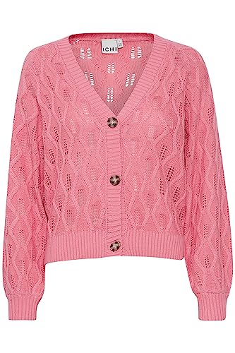 ICHI IHMARNAS CA3 - Damen Strickjacken Cardigan 20118081, Größe:XL, Farbe:Chateau Rose (172120) von ICHI