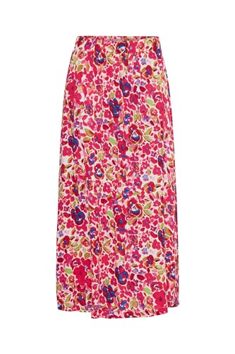 ICHI IHMARRAKECH Damen Rock A-Linien-Rock Maxirock Gemustert Regular fit, Größe:M, Farbe:Love Potion Flower AOP (202925) von ICHI