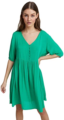 ICHI IHMARRAKECH SO DR7 Damen Freizeitkleid Kleid mit V-Ausschnitt Halbarm Relaxed-Fit, Größe:S, Farbe:Holly Green (165932) von ICHI