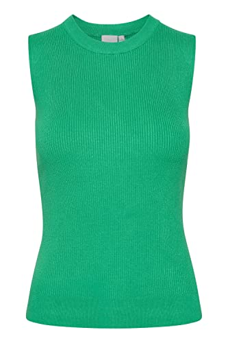 ICHI IHMARSHA to Pullunder Damen Feinstrick Strickpullover Pullover mit Rundhalsausschnitt, Größe:XXL, Farbe:Holly Green (165932) von ICHI