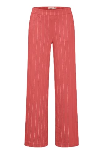 ICHI IHRUTI Wide PA14 Damen Stoffhose Hose 68% Viskose (LivaEco(TM)), 14% Polyester, 13% Polyamid, 5% Elasthan Straight fit, Größe:M, Farbe:Mineral Red (171537) von ICHI