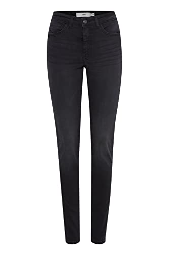 ICHI IHTWIGGY LULU Damen Jeans Denim Hose mit Stretch Schmaler Schnitt, Größe:26/30, Farbe:Washed Black (19041) von ICHI
