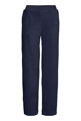 ICHI IHTamary Damen Stoffhose Cordhose Hose mit Eingrifftaschen leicht elastisch Loose fit, Größe:M, Farbe:Total Eclipse (194010) von ICHI