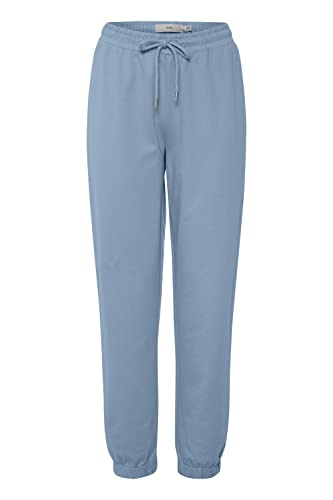 ICHI IHVEA PA Damen Jogginghose mit Kordelzug aus 100% Baumwolle Loose Fit, Größe:L, Farbe:Forever Blue (164019) von ICHI