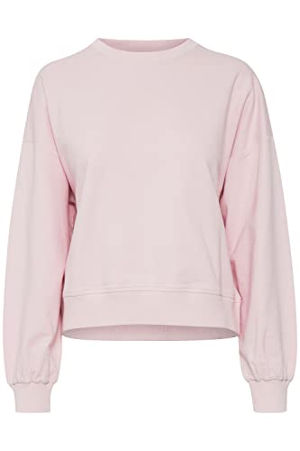 ICHI IHVEA SW2 Damen Sweatshirt Pullover Sweater 100% Baumwolle Sweatshirt mit Rundhalsausschnitt Regular-Fit, Größe:L, Farbe:Light Lilac (122903) von ICHI