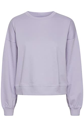 ICHI IHVEA SW2 Damen Sweatshirt Pullover Sweater 100% Baumwolle Sweatshirt mit Rundhalsausschnitt Regular-Fit, Größe:XL, Farbe:Heirloom Lilac (163812) von ICHI