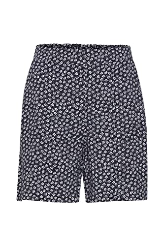 ICHI IHVERA SHO4 Damen Chino Shorts Bermuda Kurze Hose Loose-Fit Gemustert, Größe:34, Farbe:Total Eclipse (194010) von ICHI