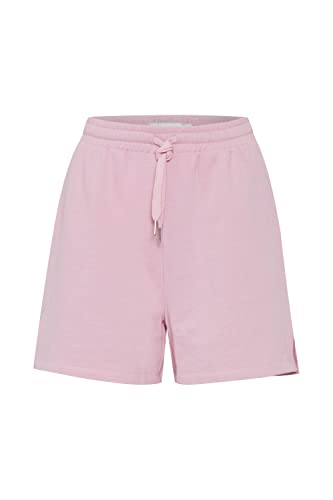 ICHI IHYARLA SHO Damen Chino Shorts Bermuda Kurze Hose 100% Baumwolle Elastikbund mit Gürtel Sweatshorts Regular, Größe:M, Farbe:Fragrant Lilac (143204) von ICHI