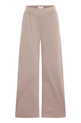 ICHI IXKate Damen Hose Stoffhose Pants mit Ziernähten Eingrifftaschen leicht elastisch Straight fit, Größe:M, Farbe:Fungi (171212) von ICHI