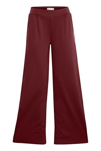 ICHI IXKate Damen Hose Stoffhose Pants mit Ziernähten Eingrifftaschen leicht elastisch Straight fit, Größe:S, Farbe:Port Royale (191627) von ICHI