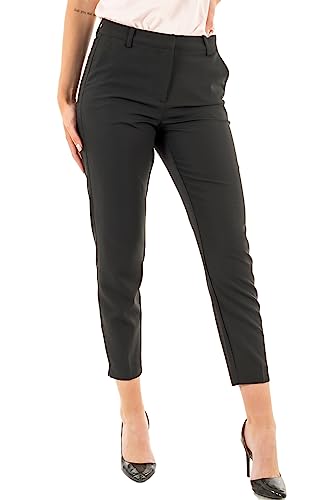 ICHI IHLEXI PA3 Damen Hose Stoffhose mit Stretch gerader Schnitt mit Elastikbund, Größe:44, Farbe:Black (194008) von ICHI