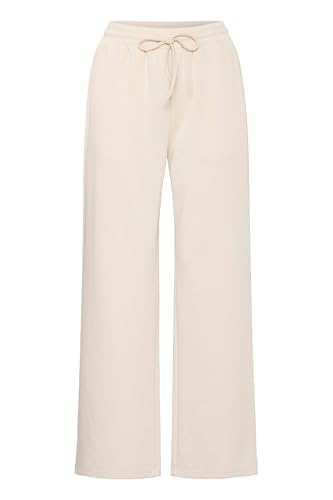 ICHI IXSvala Damen Hose Stoffhose Jogger Pants mit Kordelzug Eingrifftaschen elastisch Regular fit, Größe:L, Farbe:Almond Milk (124301) von ICHI