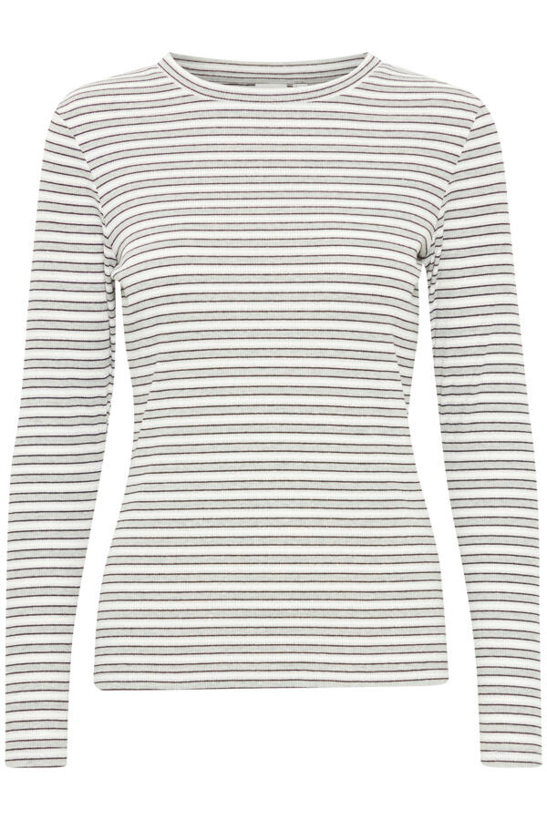 ICHI - Langarmshirt - Ihluiva weiß - Gr. - S von ICHI