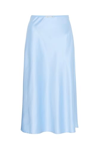 Ichi IXJANI Damen Rock A-Linien-Rock leicht elastisch A-Form, Größe:42, Farbe:Airy Blue (144122) von ICHI