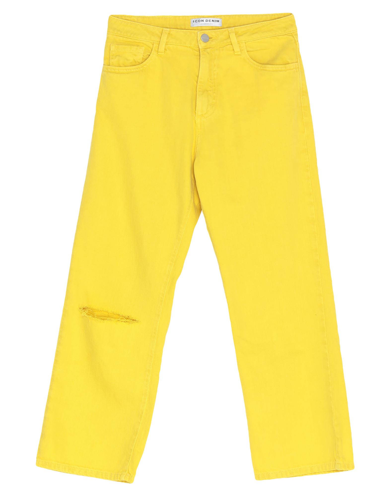 ICON DENIM Cropped Jeans Damen Gelb von ICON DENIM