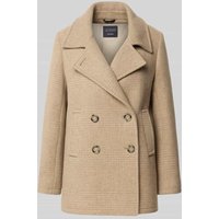 ICONS Cinzia Rocca Jacke aus Woll-Mix mit Reverskragen in Sand, Größe 42 von ICONS Cinzia Rocca
