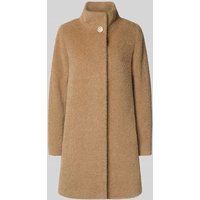 ICONS Cinzia Rocca Wollmantel mit Stehkragen in Camel, Größe 40 von ICONS Cinzia Rocca