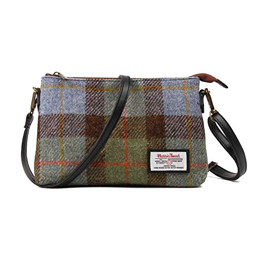 ICObuty Harris Tweed Crossbody Bag Women Small Shoulder Bag with Adjustable Strap, Macleod, Medium von ICObuty